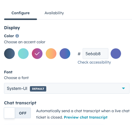 customize chat